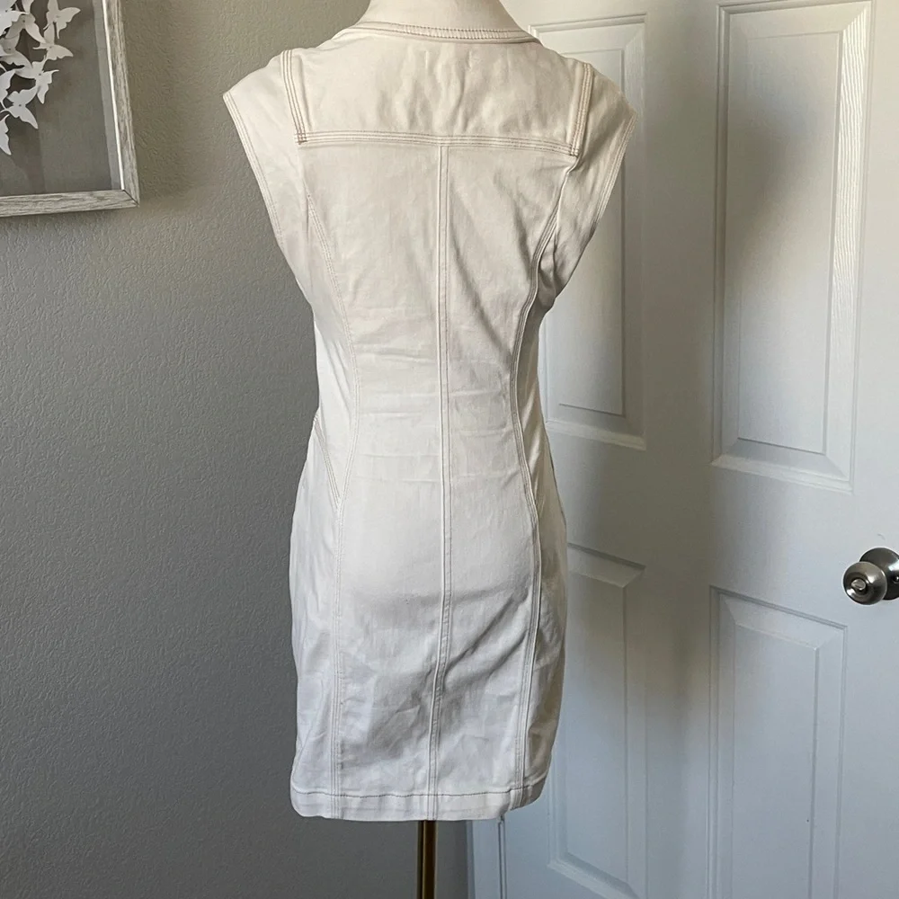 Pilcro Seamed Button-Front Denim Mini Dress from Anthropologie - Picture 5 of 5